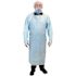 The Safety Zone 4 Mil, CPE Gown,Â  45" Blue Long SLV W/Thumb Loop 100/CS L