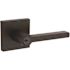 Kwikset Halifax Square Keyed Entry Lever, Smartkey Security, Matte Black