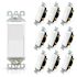 HD Supply-Maintenance Warehouse 15 Amp Single Pole Decorator Wall Switch, 120V/277V, White, Package Of 10.