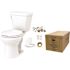 GERBER Toilet In-A-box 1.28 GPF Round Front Slow-Close Toilet Seat