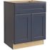 Mill'S Pride Richmond Shaker Rta Kitchen Cabinet, Valencia Blue, 24"x34.5"x24"