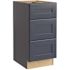 Mill'S Pride Richmond Shaker Kitchen Cabinet, Drawers, Valencia Blue, 18x34.5x24