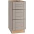 Mill'S Pride Richmond Shaker Kitchen Cabinet, Drawers, Vesuvius Gray, 18x34.5x24