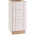 Mill'S Pride Richmond Shaker Kitchen Cabinet, Drawers, Verona White, 18x34.5x24