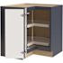 Mill'S Pride Richmond Shaker Rta Corner Cabinet, Valencia Blue, 24"x34.5"x21"