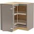 Mill'S Pride Richmond Shaker Rta Corner Cabinet, Vesuvius Gray, 24"x34.5"x21"