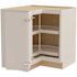 Mill'S Pride Richmond Shaker Rta Corner Cabinet, Verona White, 24"x34.5"x21"