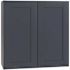 Mill'S Pride Richmond Shaker Rta Wall Cabinet Double, Valencia Blue, 24"x30"x12"