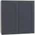 Mill'S Pride Richmond Shaker Rta Wall Cabinet Double, Valencia Blue, 24"x36"x12"