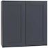 Mill'S Pride Richmond Shaker Rta Wall Cabinet Double, Valencia Blue, 36"x30"x12"