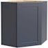 Mill'S Pride Richmond Shaker Corner Kitchen Cabinet, Valencia Blue, 24"x30"x12"