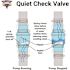 GLENTRONICS 1 Â½" PVC Klunkless/QuietCheck Slip check valve with two rubber couplings