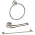 SEASONS Westwind Brushed Nickel 3 Pc Kit 24" Towel Bar,toilet Paper,towel Ring