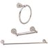 SEASONS Anchor Point Chrome 3 Piece Kit 24" Towel Bar, Toilet Paper, Towel Ring