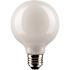 Satco 6 Watt G25 LED Bulb, Medium Base, 3000k, 500 Lumens, White, Package Of 6
