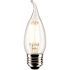 Satco 5.5 Watt Ca10 LED Bulb, Medium Base, 2700k, 500 Lumen, Clear, Package Of 6