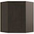 CNC Cabinetry Cabinetry 30" H Diagonal Corner Wall Cabinet, Luxor Smoky Grey