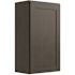 CNC Cabinetry Cabinetry Luxor Smoky Grey Wall Cabinet 15w X 36h