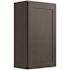CNC Cabinetry Cabinetry Luxor Smoky Grey Wall Cabinet 18w X 36h