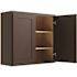 CNC Cabinetry Cabinetry 27" W X 30" H 2 Door Wall Cabinet, Luxor Espresso