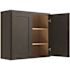 CNC Cabinetry Cabinetry Luxor Smoky Grey Wall Cabinet 18w X 42h