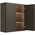 CNC Cabinetry Cabinetry Luxor Smoky Grey Wall Cabinet 27w X 36h
