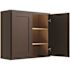 CNC Cabinetry Cabinetry 24" W X 30" H 2 Door Wall Cabinet, Luxor Espresso