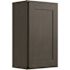 CNC Cabinetry Cabinetry 9" W X 30" H 1 Door Wall Cabinet, Luxor Smoky Grey