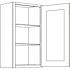 CNC Cabinetry Cabinetry 15" W X 30" H 1 Door Wall Cabinet, Country Oak