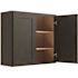 CNC Cabinetry Cabinetry Luxor Smoky Grey Wall Cabinet 15 Deep 30w X 24h