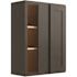 CNC Cabinetry Cabinetry Luxor Smoky Grey Corner Wall Cabinet 23.875w X 36h