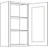 Cabinetry 9" W X 30" H 1 Door Wall Cabinet, Country Oak
