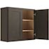 CNC Cabinetry Cabinetry 30" W X 30" H 2 Door Wall Cabinet, Luxor Smoky Grey