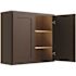 CNC Cabinetry Cabinetry 33" W X 30" H 2 Door Wall Cabinet, Luxor Espresso