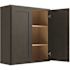 CNC Cabinetry Cabinetry Luxor Smoky Grey Wall Cabinet 33w X 36h