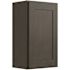 CNC Cabinetry Cabinetry 18" W X 30" H 1 Door Wall Cabinet, Luxor Smoky Grey