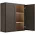 CNC Cabinetry Cabinetry Luxor Smoky Grey Wall Cabinet 24w X 36h