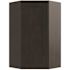 CNC Cabinetry Cabinetry Luxor Smoky Grey Corner Wall Cabinet 23.875w X 42h