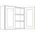 CNC Cabinetry Cabinetry 33" W X 30" H 2 Door Wall Cabinet, Country Oak