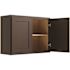 CNC Cabinetry Cabinetry 30" W X 24" H Wall Cabinet, Luxor Espresso
