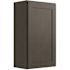 CNC Cabinetry Cabinetry Luxor Smoky Grey Wall Cabinet 12w X 36h