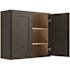 CNC Cabinetry Cabinetry 33" W X 30" H 2 Door Wall Cabinet, Luxor Smoky Grey