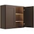 CNC Cabinetry Cabinetry 30" W X 30" H 2 Door Wall Cabinet, Luxor Espresso