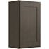 CNC Cabinetry Cabinetry 12" W X 30" H 1 Door Wall Cabinet, Luxor Smoky Grey