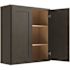 CNC Cabinetry Cabinetry Luxor Smoky Grey Wall Cabinet 42w X 36h