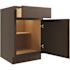 CNC Cabinetry Cabinetry 21" W 1 Door Base Cabinet L, Luxor Espresso