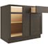 CNC Cabinetry Cabinetry 36/39 Blind Base Cabinet R, Luxor Smoky Grey