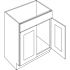 CNC Cabinetry Cabinetry 30" W 2 Door Vanity Sink Base Cabinet, Country Oak