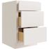 CNC Cabinetry Cabinetry 15" W 3 Drawer Base Cabinet, Luxor White