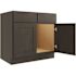 CNC Cabinetry Cabinetry 33" W Sink Base Cabinet, Luxor Smoky Grey